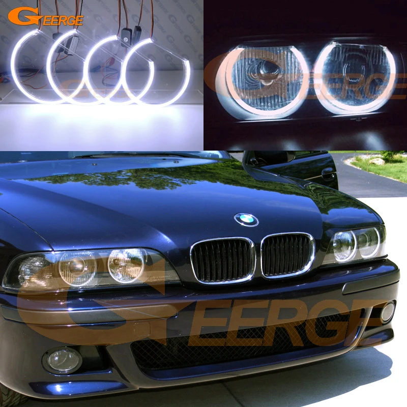 

For BMW 5 SERIES E39 525i 528i 530i 540i 1997 1998 1999 2000 Excellent Ultra bright COB led angel eyes halo rings