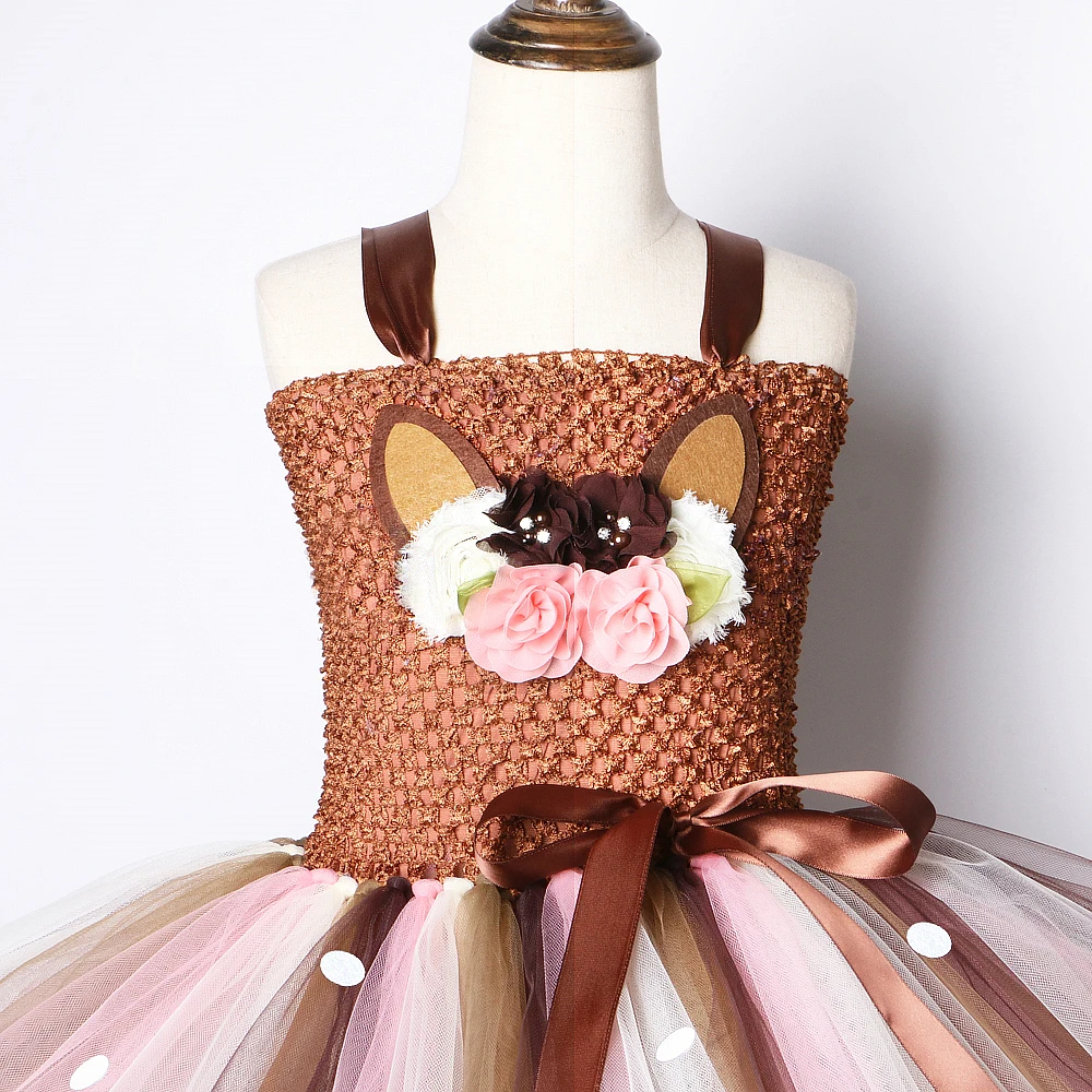 Детское платье с юбкой-пачкой в виде оленя | Детская одежда и обувь