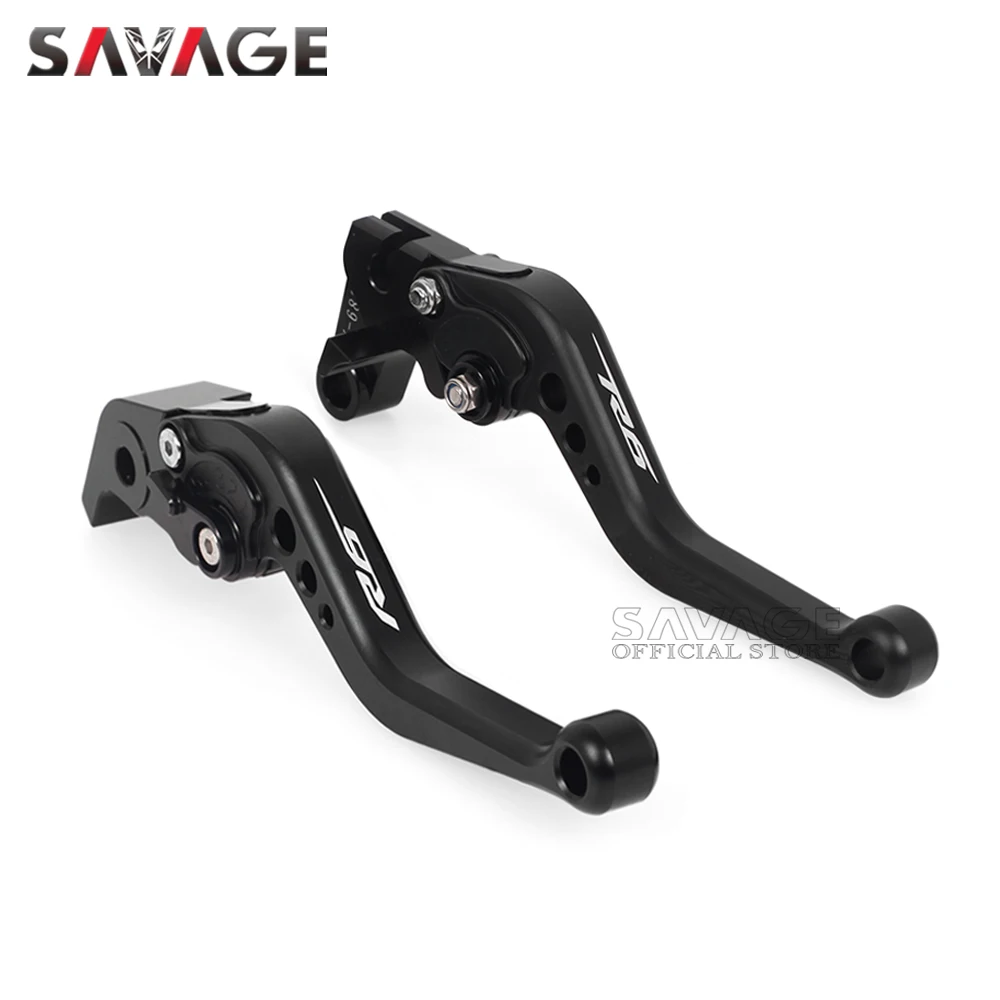 R6 Logo Short Clutch Brake Levers For YAMAHA YZF 1999-2021 YZFR6 2004 2006 2020 Motorcycle Accessories Adjustable CNC Handles | Автомобили