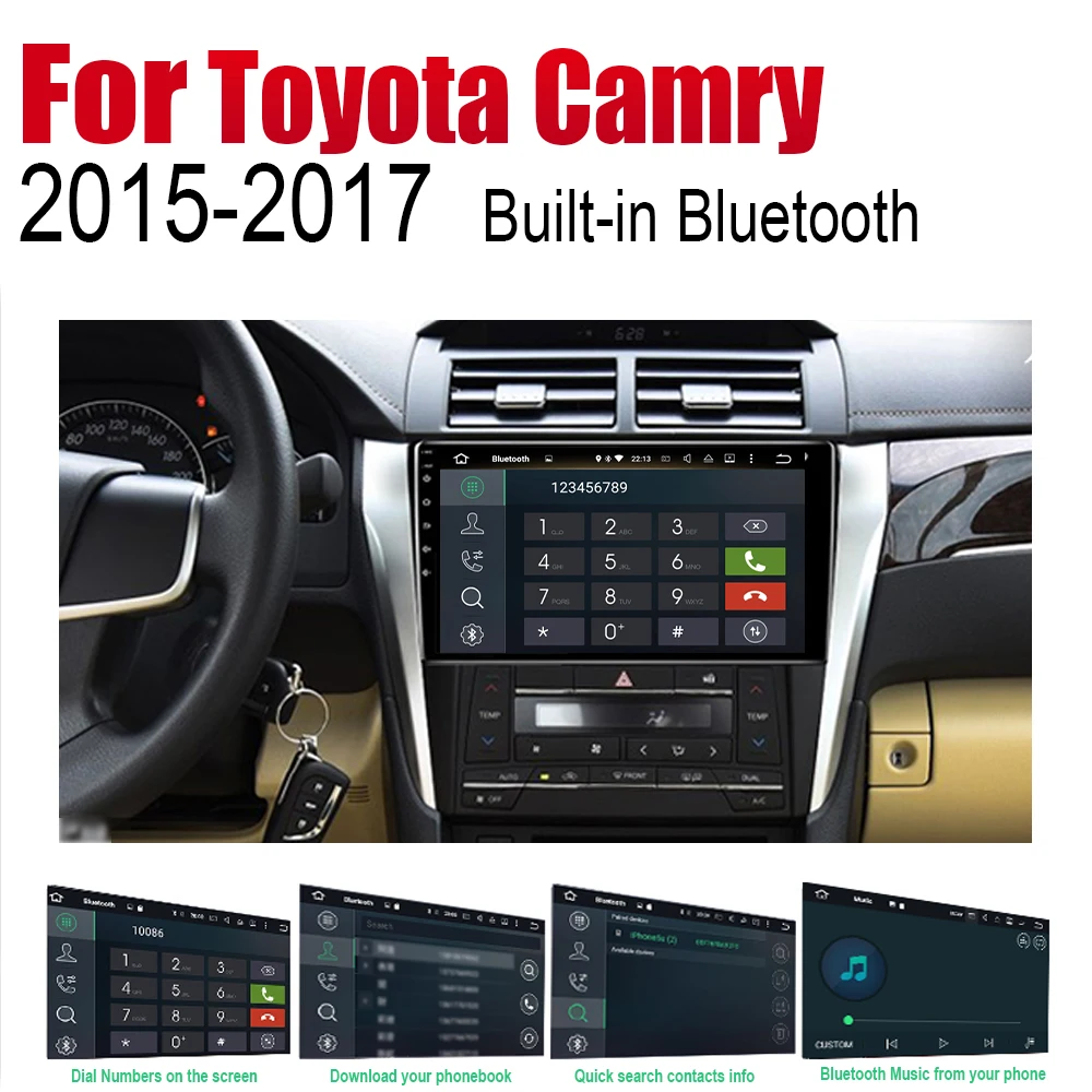 Автомагнитола с GPS-навигацией для Toyota Camry 2015 2016 2017 мультимедийная система Android