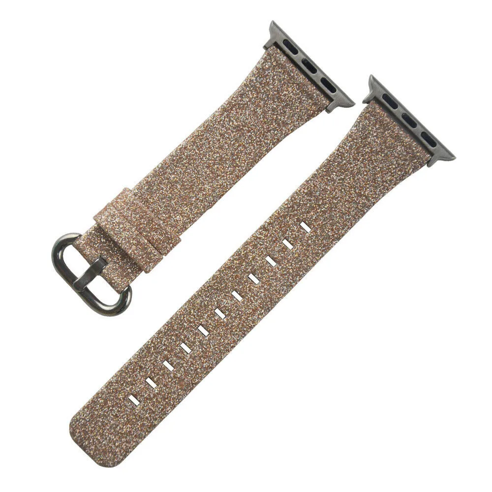 Блестящий Мощный Кожаный шикарный роскошный ремешок для наручных часов браслет