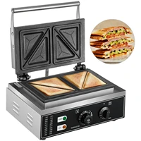 vevor electric waffle maker sandwich machine stainless steel 4 slice toaster kitchen cooking appliances use for home commercial