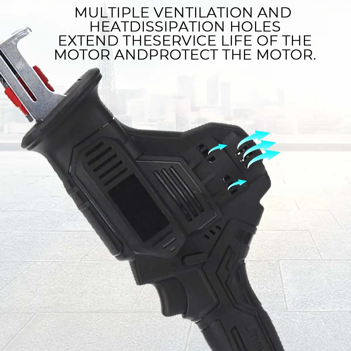 

For Makita 18V Battery Cordless Reciprocating Saw + 4 Saw Blades Metal Cutting Wood Tool Portable Woodworking Cutters Machine