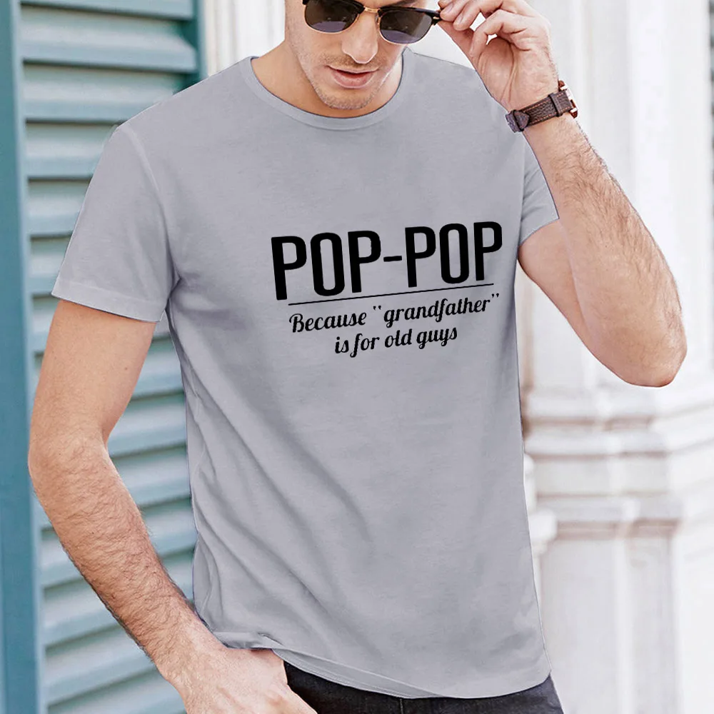 

Casual Top Men T-Shirt Summer Fashion Cool Tees Print Funny Short Sleeve Men Clothing Streetwear POP-POP Sports T-shirts Male