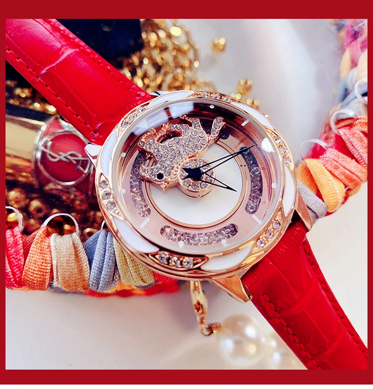 

Fashion Female Watch Trend Temperament Watch Casual Personality Belt Diamond Cute Girl Wind Belt Waterproof Watch Reloj Mujer