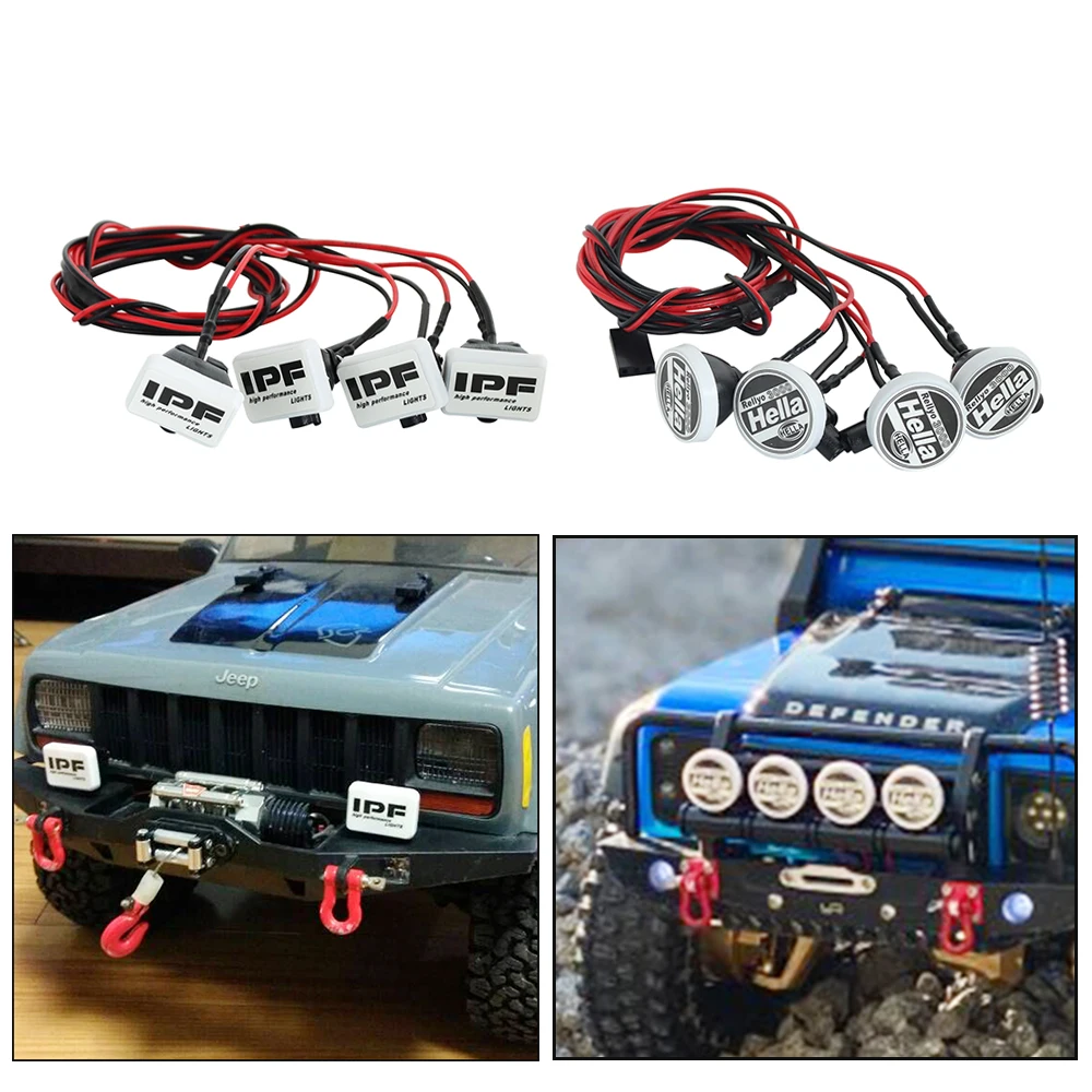 

1:10 scale RC Car LED Lamp Roof Light Bright Search Light for 1/10 RC Crawler Traxxas TRX-4 TRX6 Axial SCX10 90046 D90 CC01 MST