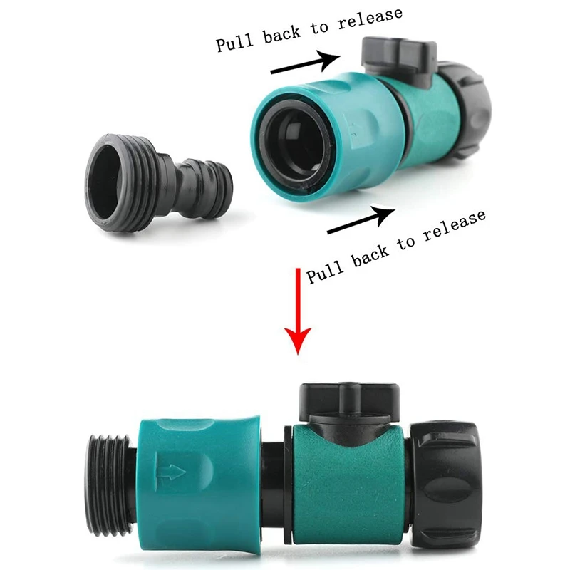 Акция! 3/4 дюймовый для садового шланга штуцер быстрый разъем мужской и женский