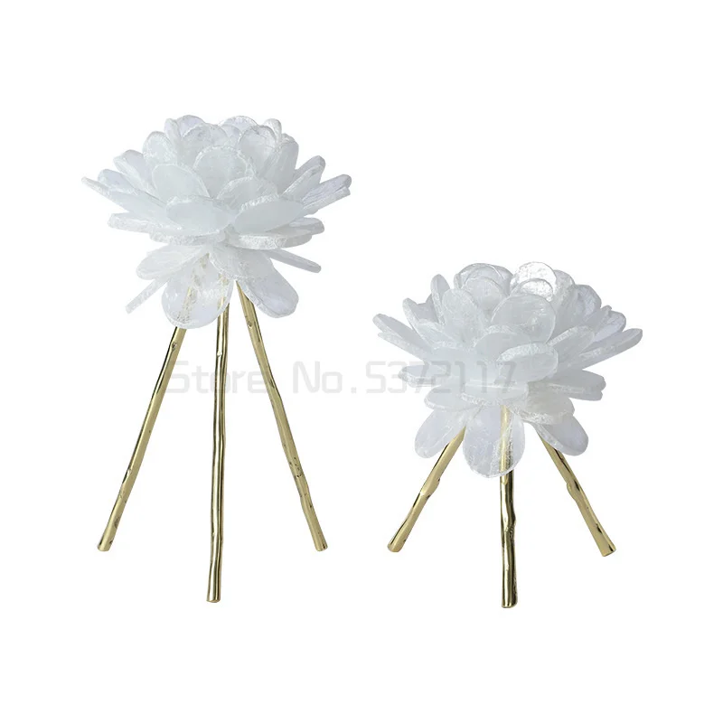 

Металл ремесла светильник Роскошные гипсовые подсвечники Ландшафтные цветы украшения растения