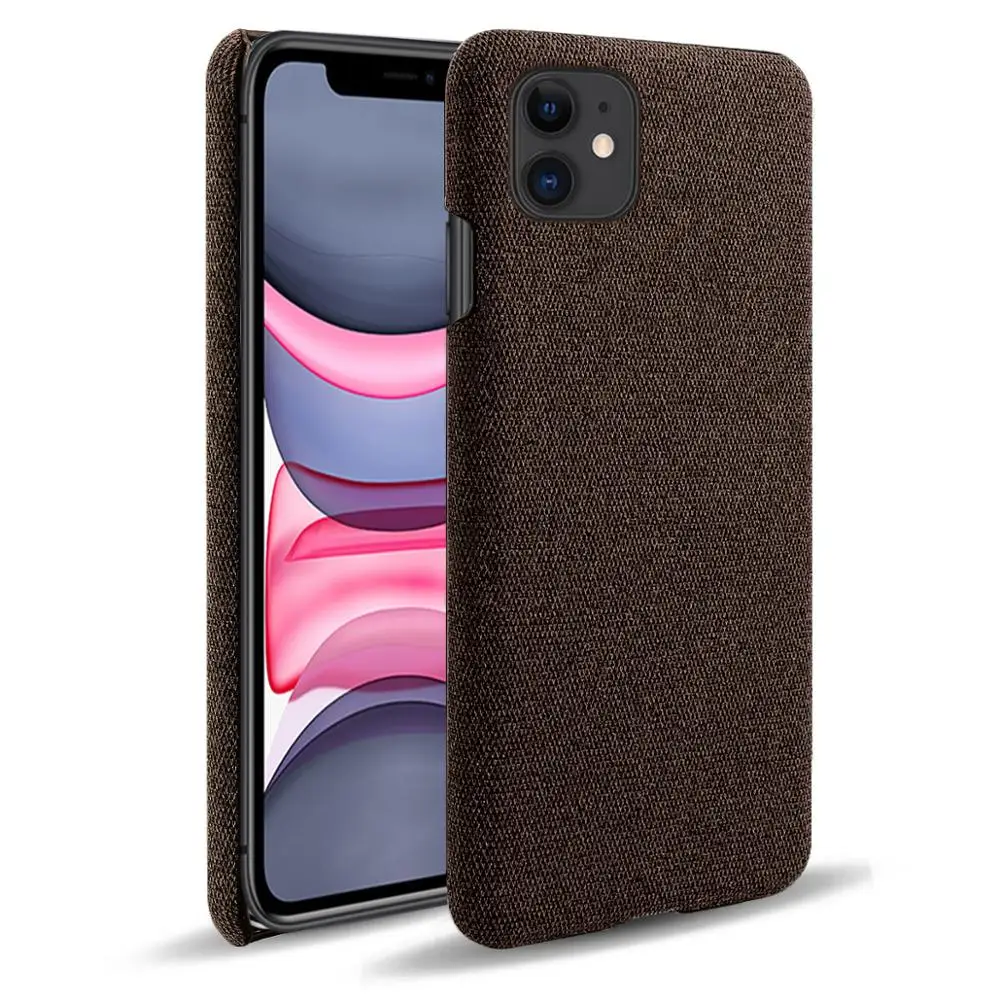 Чехол для iPhone 11 pro max ткань X XR Xs MAX 6 6s 7 8 Plus SE 2020 тканевая текстура противоскользящий