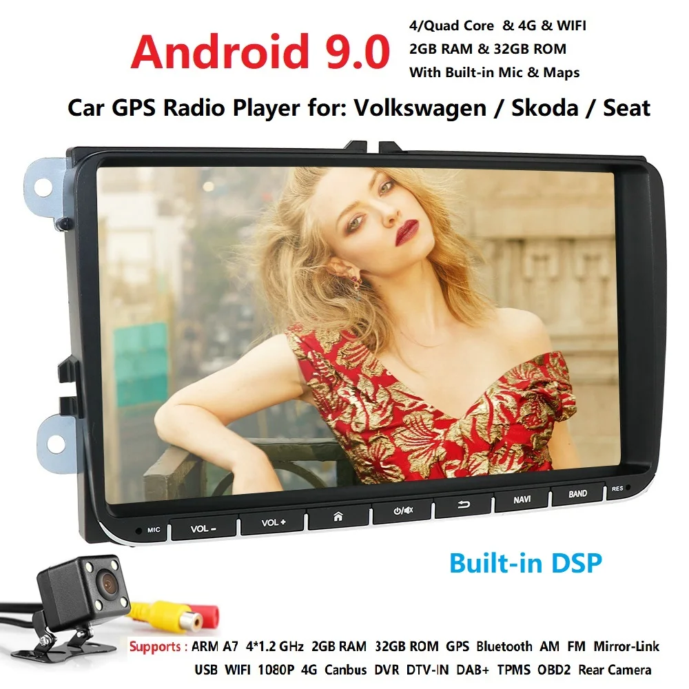 Автомобильный мультимедийный плеер 2 Din для VW/Volkswagen/Golf/Polo/Tiguan/Passat/b7/b6/SEAT/leon/Skoda/Octavia радио gps DAB камера