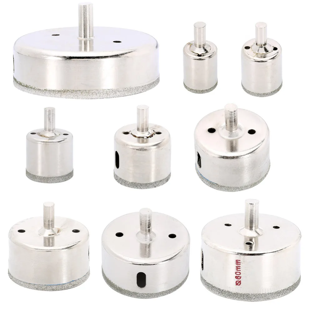 Hole Maker Diamond Drill Bit Hole Drilling Cutting Tool 25mm-100mm Glass Marble