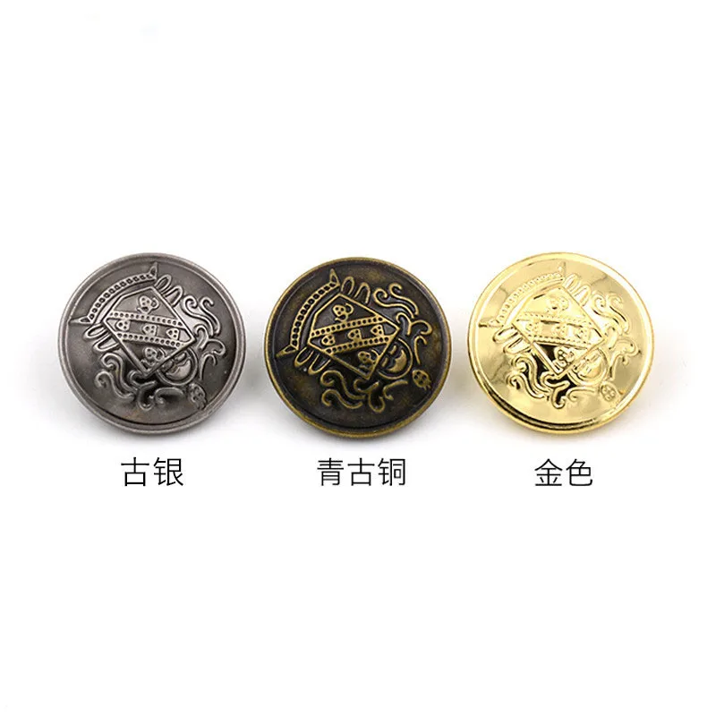 10 шт. медная Пряжка винтажный логотип бронзовая старинная Серебристая джинсовая