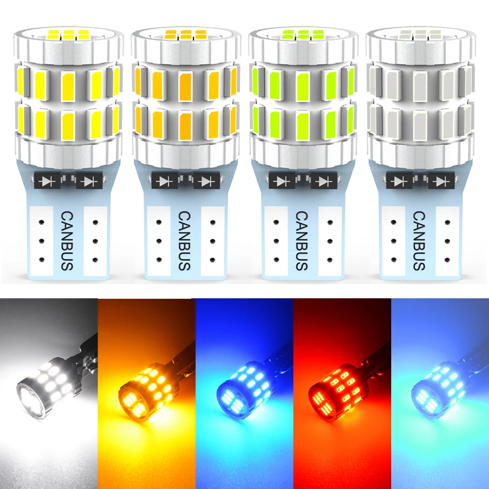 

Комплект светодиодных ламп Canbus T10 W5W 194 168, 30SMD 3014, белые, 12 В, для автомобилей, салона, чтения, парковочные огни для BMW, Audi, Mercedes, 6000k