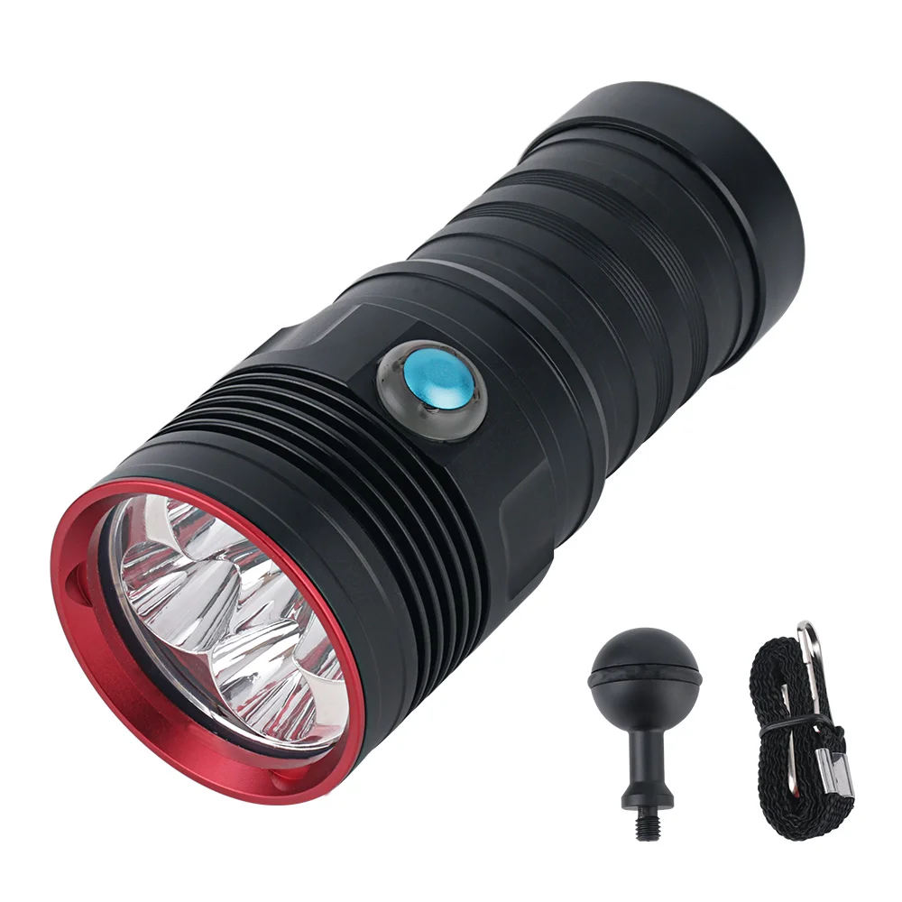 A BORUiT 5* XM-L2 светодиодный Дайвинг вспышки светильник 6000LM 3-режимный вспышка для съемки видео Фотография факела подводный 80 м 18650 подводный светильник - Испускаемый цвет: A