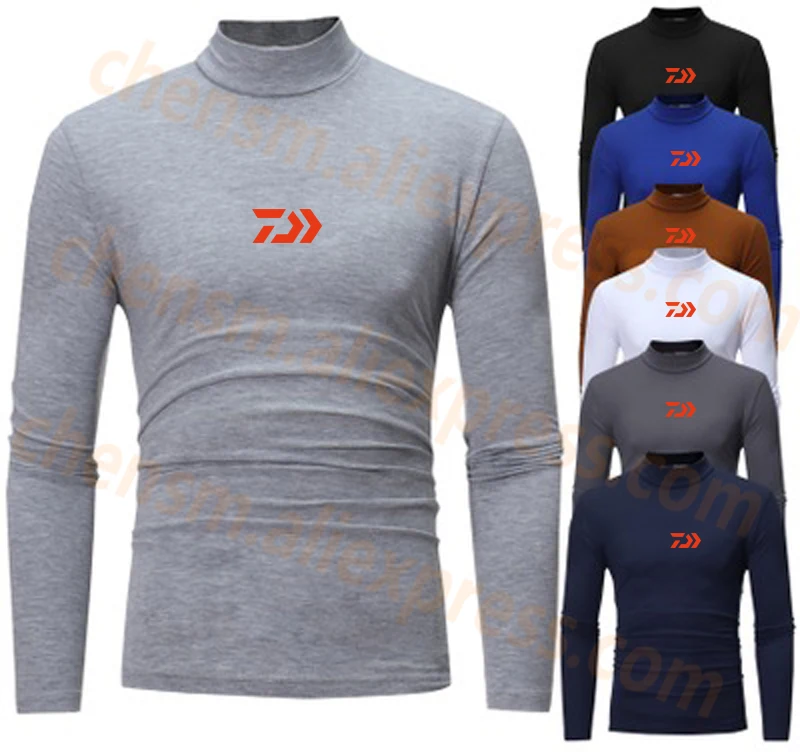 

2020 Daiwa Fishing Clothes Long Sleeves Autumn Winter Men Cotton Breathable Fishing Shirt Keep Warm Hiking Sport Thick Clothing