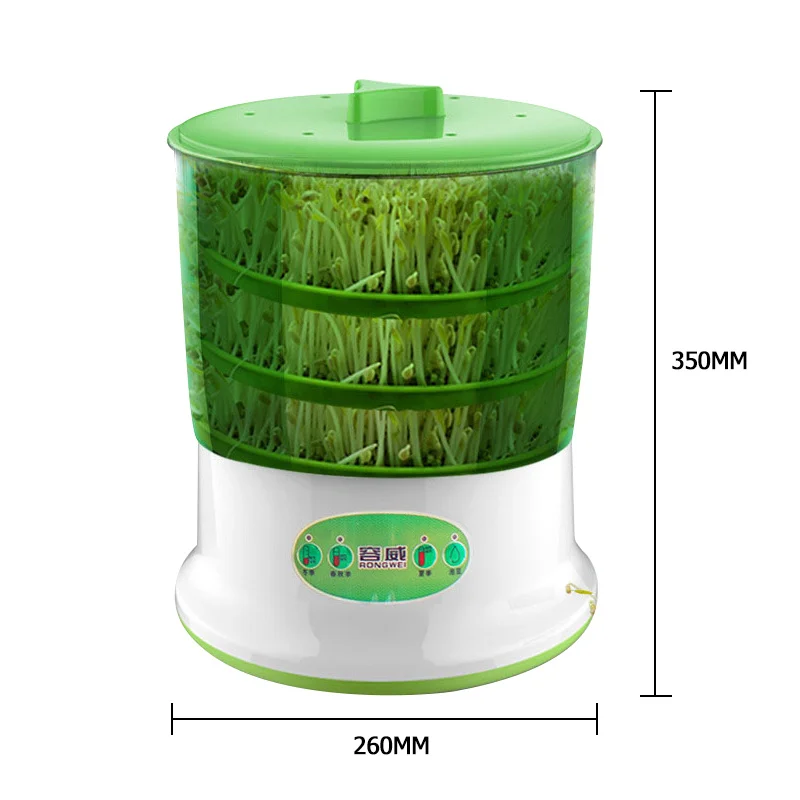 

Household Bean Sprouts Machine 2-3 Layers Thermostat Green Vegetable Seedling Growth Bucket Automatic Bean Bud Germinator Macker