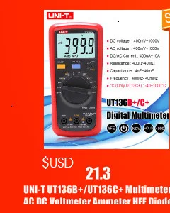 UNI-T UT123 Цифровой мультиметр карманный размер жилой мультиметр AC DC резистор напряжения температура NCV тестер EBTN дисплей