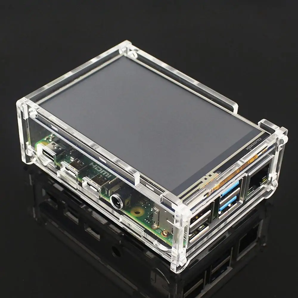 Для Raspberry Pi 4 Model B 3 5-дюймовый сенсорный ЖК-дисплей + стилус акриловый прозрачный