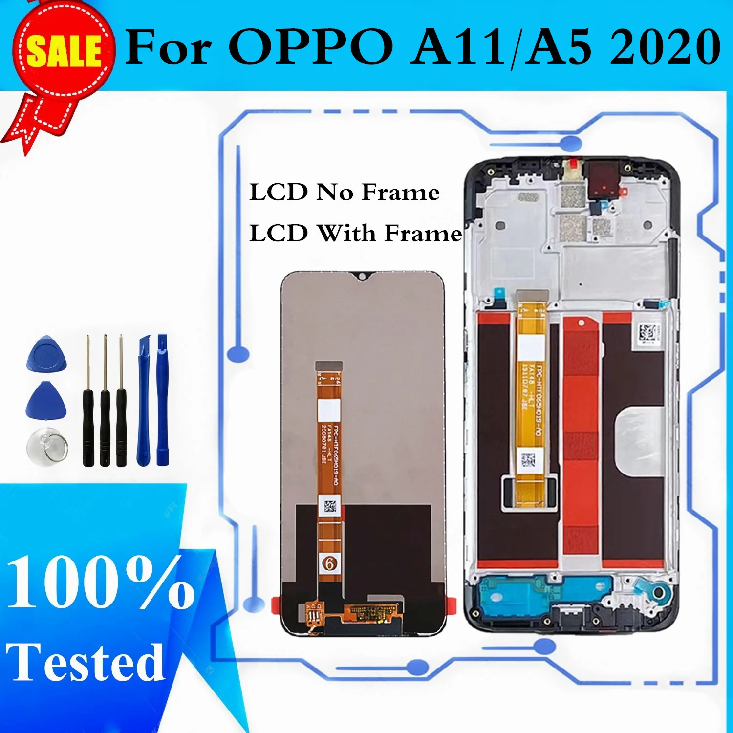 

LCD A11 For OPPO A5 (2020) CPH1931 CPH1959 CPH1933 CPH1935 LCD Display Touch Screen Digitizer Assembly Replacement Spare Part
