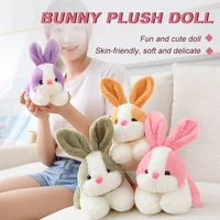 kawaii 4 colors simulation rabbit plush doll stuffed cute real life animal bunny plush toys home decor cartoon kids gift 22cm