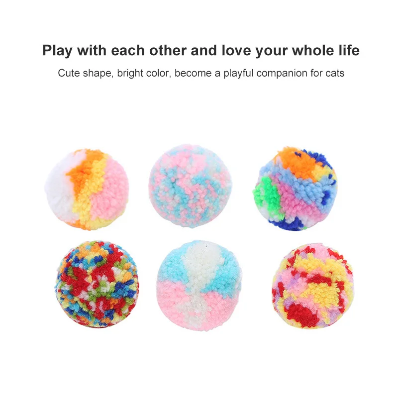 

Funny Cat Toys Stretch Plush Ball Wool Ball For Dog Colorful Interactive Cats Toy Pet Exercise Toys For Pet Toy Cat Accessories