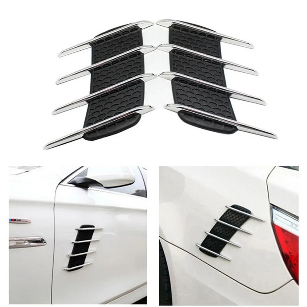 

K-Car Fashion Gill Simulation Fake Gill Simulation Air Outlet Side Engine Hood Fine Decoration Sticker Car Styling Modified 3D