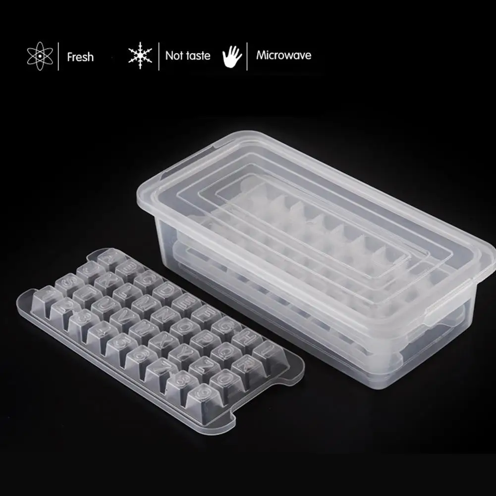 Лоток для кубиков льда контейнер хранения с герметичной Блокирующей крышкой