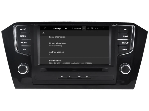 PX5 4g + 64g Android 9 0 автомобильный dvd плеер для VW PASSAT 2016 Автомобильный мультимедийный
