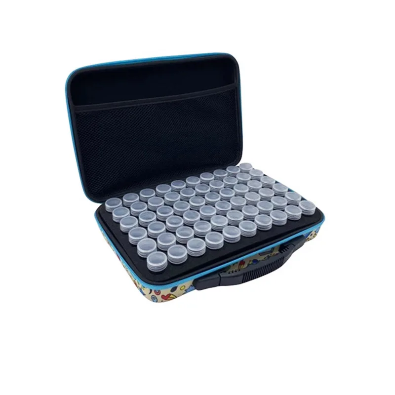 

Diamond Painting Storage Box 60 Bottles Diamond Painting Embroidery Tools Accessories Jewelry Bead Storage Jar Cartoon Hand Bag