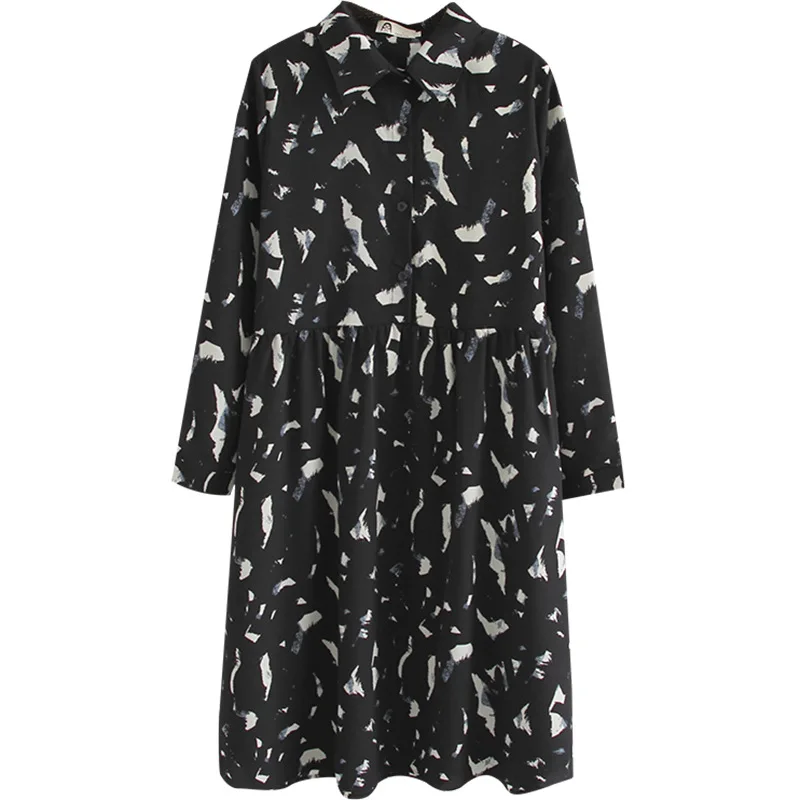 Большие размеры шифоновые платья для женщин модные и повседневные осенние