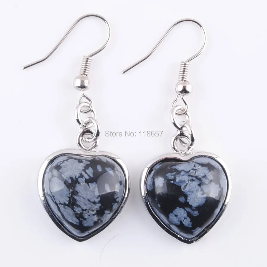 Бесплатная доставка натуральное снежное сердце с драгоценным камнем серьги из