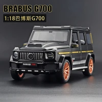 118 simulation brabus off road alloy model car childrens diecast metal pull back toys car sound and light toys for boys