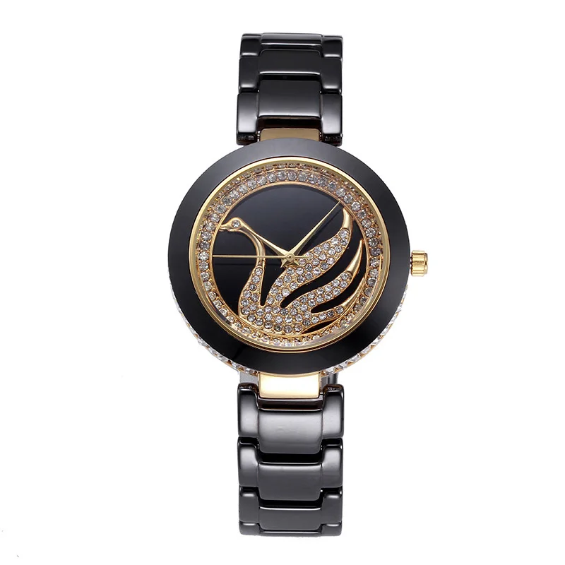 Часы наручные женские кварцевые с цирконием роскошные брендовые