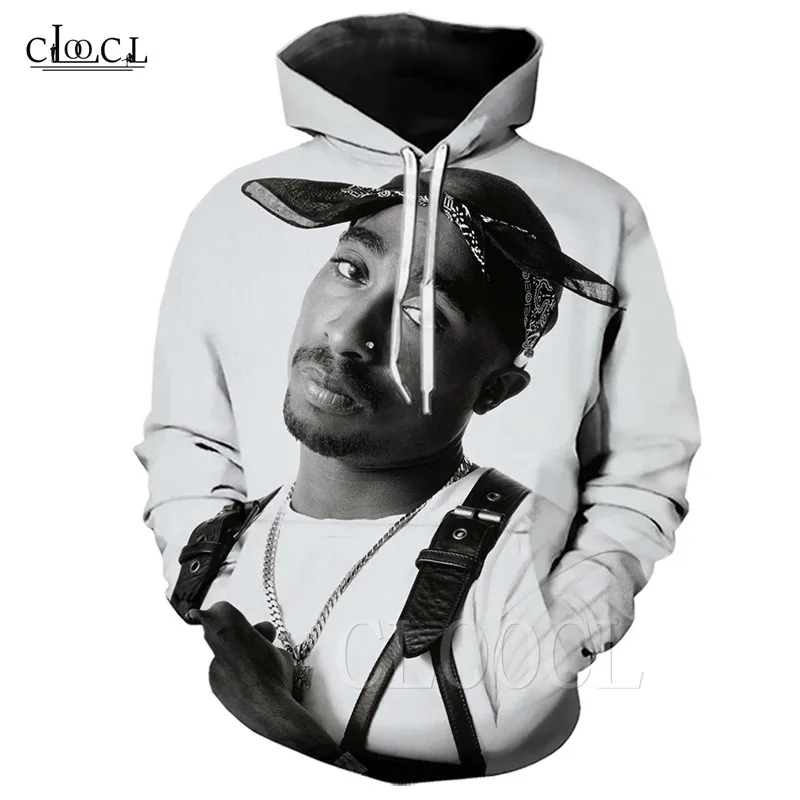 Толстовка Rapper 2Pac Tupac для мужчин и женщин Модные осенние Топы худи с 3D принтом