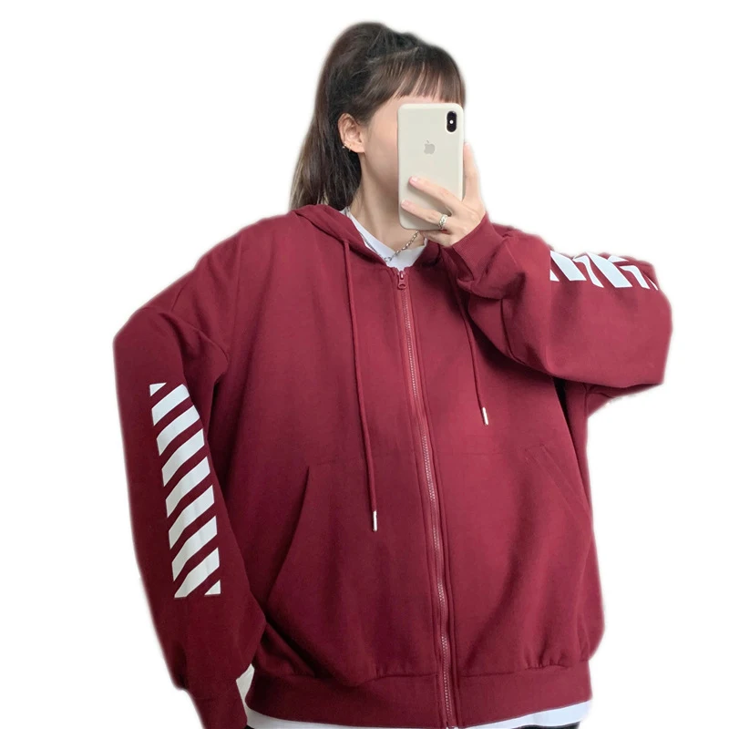 

Autumn Winter Zip-up Hoodies Women Korean Style Clothes Women Loose Plus Size Casual Long Sleeve Black Tops New sweatshirt Women