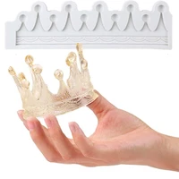 crown shape silicone fondant molds 3d chocolate mold sugarcraft candy mould mousse cake decorating tools