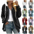 2021 женские толстовки с капюшоном, зимняя плюшевая Женская толстовка с капюшоном на молнии, свободная Меховая куртка с капюшоном, женская зимняя теплая куртка Poleron Mujer