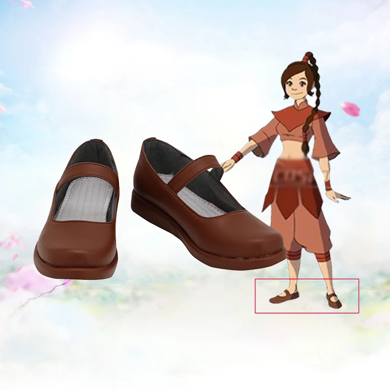 

Airbender Ty Lee Brown Cosplay Shoes