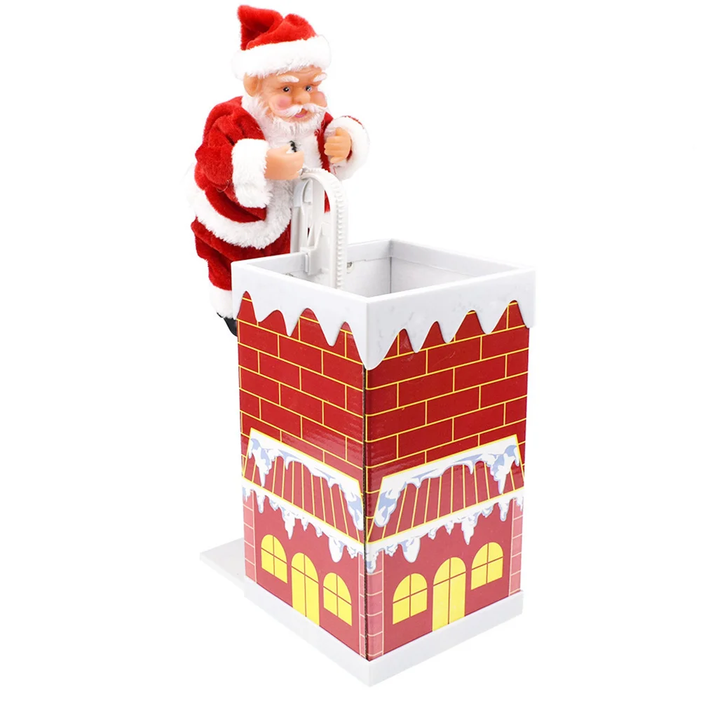

Santa Claus Climbing Chimney Doll Electric Toy With Music Children Kids Christmas Gifts New Year Gifts Decoration Ornaments Toy