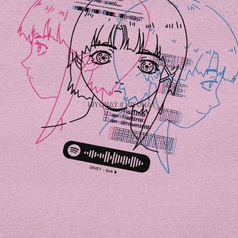 Мужская футболка Lain серийные эксперименты хлопковая с коротким рукавом