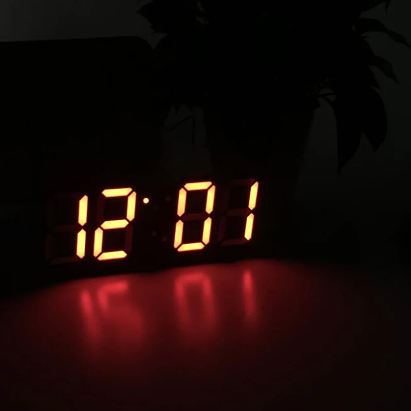 Цифровой будильник времени Мини светодиодный настенные часы WithTime портативные цифровые часы ночной Светильник Волшебные часы