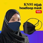 Маска в форме рыбы KN95 для взрослых CE kf94маска черная ffp2 маска с ремешком на голову головной петлей 3D 4-слойный фильтр маска для лица маски для рта