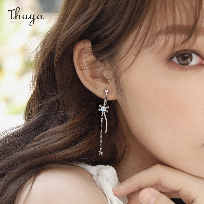 Женские серьги-гвоздики Thaya Design серебряные Платиновые высокого качества |