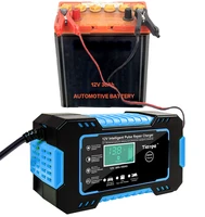 full automatic car battery charger 12v digital display battery charger power puls repair chargers wet dry lead acid