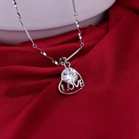 low key luxury bright rhinestone love accessories female ornament necklace necklaces for women new necklace 2020 jewelry