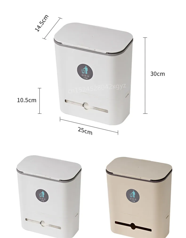 

Bathroom toilet Kitchen Waste Bins Door Wall hanging trash can Strong Plastic car trash can With Storage Box