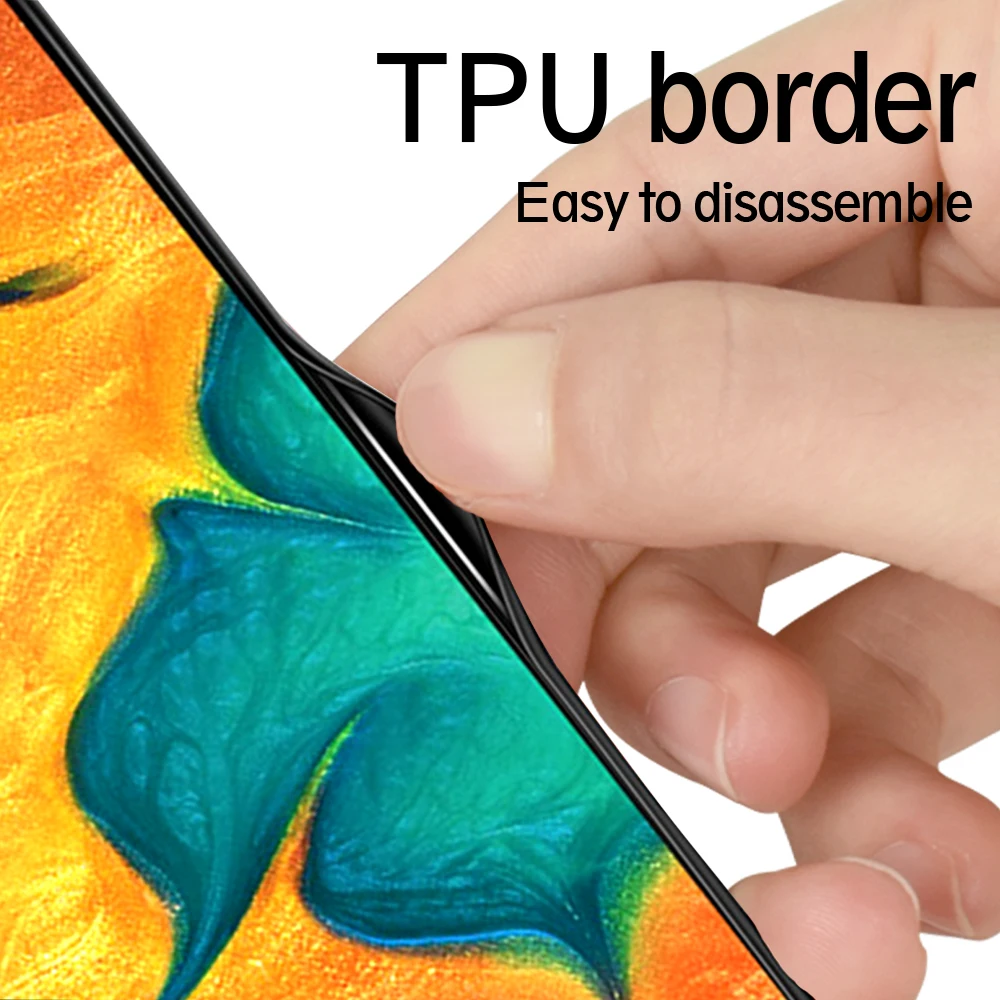 Чехол из закаленного стекла для телефона samsung A10 A20 A30 A50 A70 Galaxy A7 2018 S10 S9 S8 J4 J6 плюс S10E