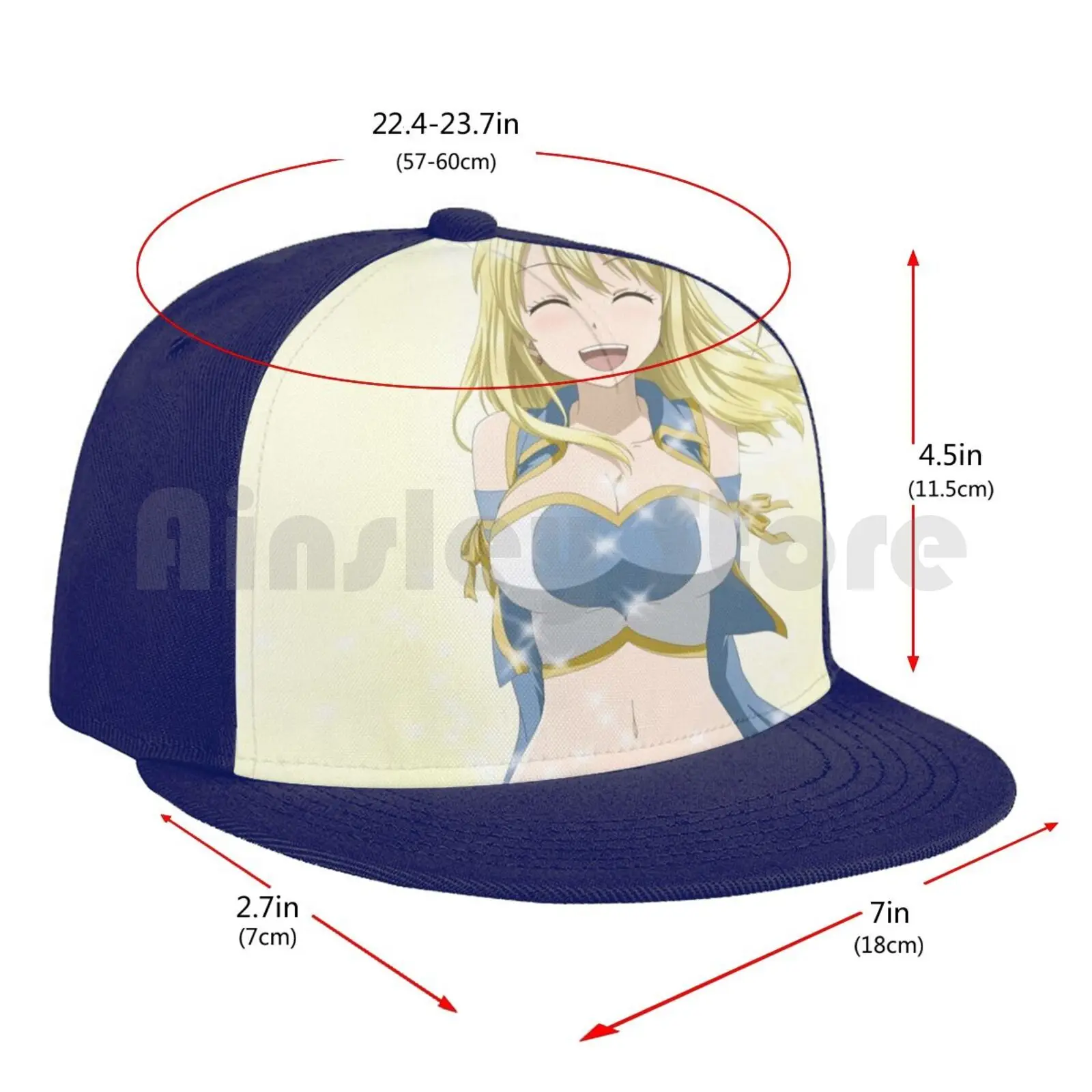 

Lucy Heartfilia Illustration-Fairy Tail Anime Baseball Cap Diy Mesh Hip Hop Adjustable Anime Fairy Tail Anime Anime Anime Anime