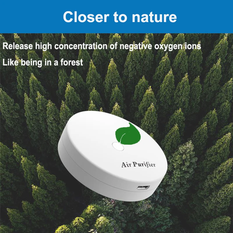 Персональный воздухоочиститель ожерелье Портативный освежитель носимый USB Lonic