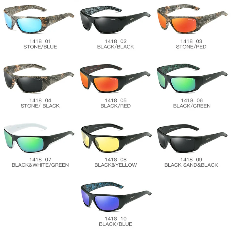 

DUBERY Brand 2Pack Men's Fashion Casual Polarized Sunglasses Suitable For Cycling Driving Traveling, with Stylish Prints DD1418